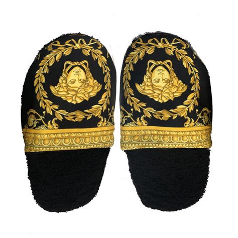 versace slippers gold